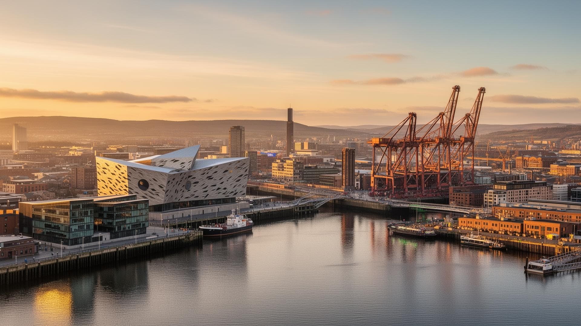 Belfast city skyline, Northern Ireland