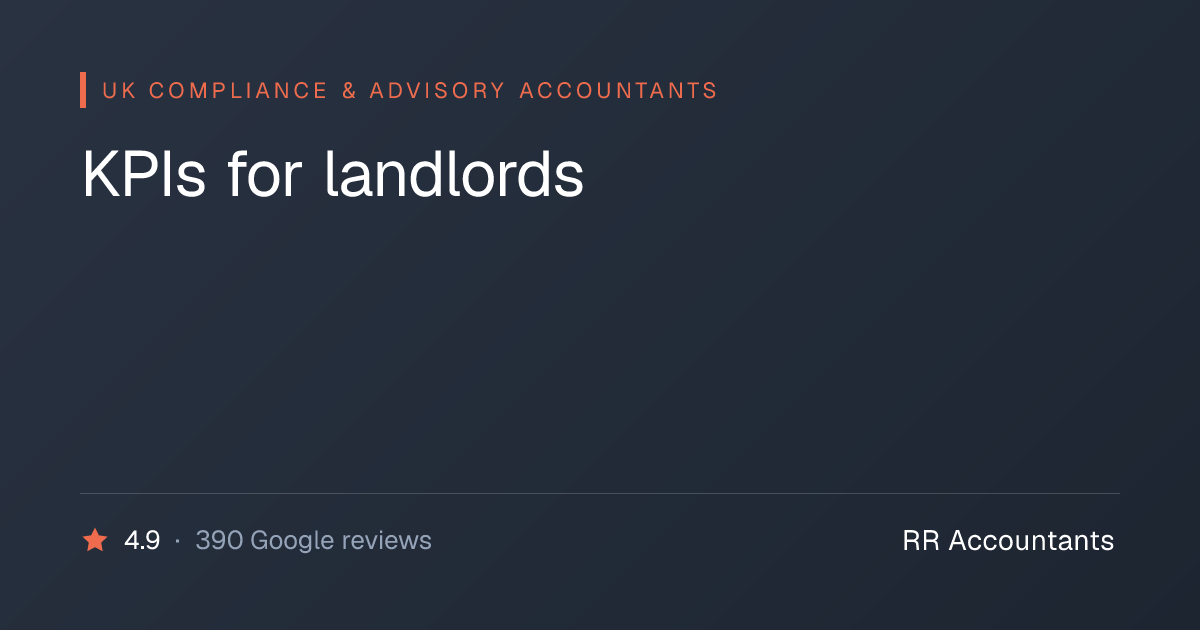 KPIs for landlords | RR Accountants